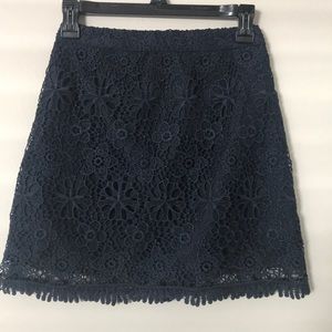 Hollister navy blue skirt